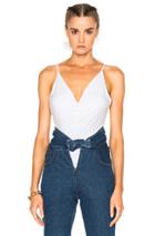 T By Alexander Wang Micro Modal Spandex Shirred Front Camisole In White