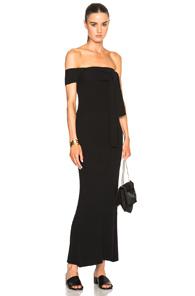 Ryan Roche Strapless Cashmere Dress In Black