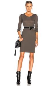 Raquel Allegra Long Sleeve Dress In Green