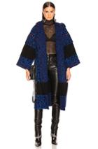 Alanui Animalier Embroidered Knit Coat In Animal Print,black,blue