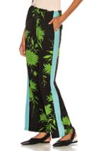 Haider Ackermann Silk Trouser In Black,blue,green,floral