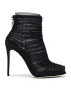 Dolce & Gabbana Mesh Booties In Black