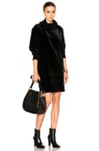 Atm Anthony Thomas Melillo Drapey Velvet Dress In Black