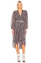 Isabel Marant Norja Dress In Black,paisley,pink