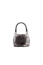 Alexander Wang Mini Rabbit Fur Rex Bag In Gray