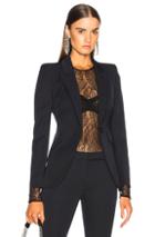 Alexander Mcqueen One Button Classic Blazer In Blue