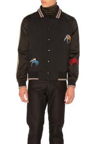 Lanvin Spider Embroidery Baseball Jacket In Black