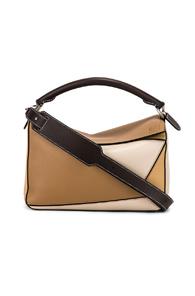 Loewe Puzzle Bag In Brown,neutral