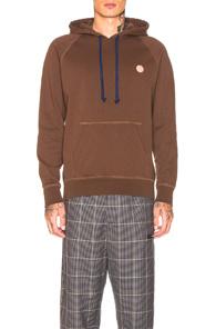 Acne Studios Bla Konst Hooded Sweatshirt In Brown