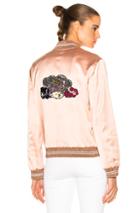 Saint Laurent Satin Lover Teddy In Neutrals,pink