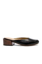 Mari Giudicelli Leather Leblon Mules In Black