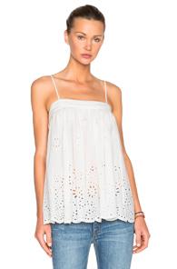Nili Lotan Eyelet Marseille Top In White