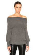 Michelle Mason Off Shoulder Sweater In Gray