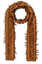 Chloe Fil Coupe Stripe Scarf In Brown