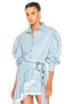 Marques ' Almeida Puff Sleeve Shirt In Blue