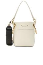 Chloe Mini Roy Calfskin Bucket Bag In White