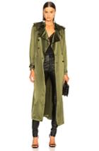 Fleur Du Mal Trench Coat In Abstract,green