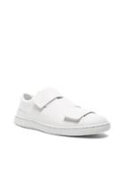 Acne Studios Leather Triple Lo Sneakers In White