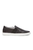 Lanvin Textured Slip On In Black