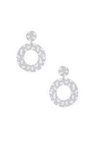Carmen March Disc Earrings In Metallic Silver