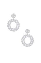 Carmen March Disc Earrings In Metallic Silver