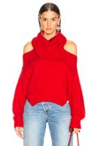 Monse Upside Down Turtleneck Sweater In Red
