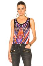 Balmain Graphic Tank In Black,purple,red