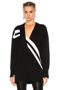 Rag & Bone Grace V-neck Sweater In Black,white