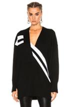Rag & Bone Grace V-neck Sweater In Black,white