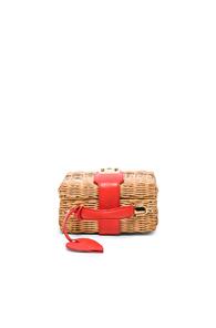 Mark Cross Harley Rattan Bag With Heart Charm In Neutrals,red