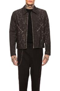 Helmut Lang Unlined 3m Classic Zip Jacket In Animal Print,brown
