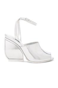 Maison Margiela Mirror Leather Heels In Metallics