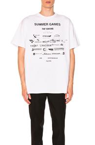 Raf Simons Easy Fit Summer Games Tee In White