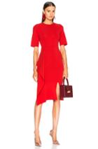 Stella Mccartney Short Sleeve Midi Dress In Red