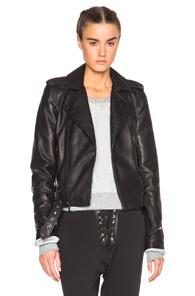 Unravel Fwrd Exclusive Lace Up Biker Jacket In Black