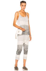 Raquel Allegra Drop Rise Romper In Gray,ombre & Tie Dye