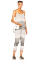 Raquel Allegra Drop Rise Romper In Gray,ombre & Tie Dye