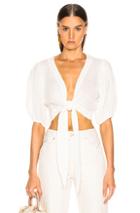 Lisa Marie Fernandez Pour Tie Blouse In White