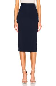 Roland Mouret Arreton Stretch Viscose Skirt In Blue