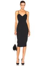 Victoria Beckham Microbrush Cami Fitted Dress In Black