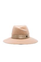 Maison Michel Virginie Hat With Mohair Ribbon In Neutrals