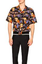 3.1 Phillip Lim Souvenir Surreal Animal Print Shirt In Animal Print,black,floral,orange
