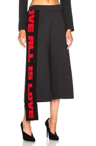 Stella Mccartney Cropped Wide Leg Pants In Black,blue