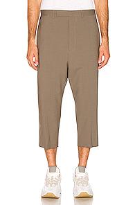 Rick Owens Cropped Astaire Trouser In Brown,neutral