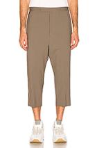 Rick Owens Cropped Astaire Trouser In Brown,neutral