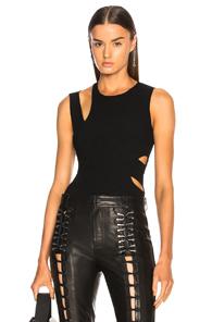 Helmut Lang Layered Slash Tank Top In Black