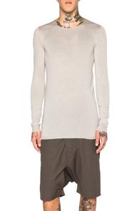Rick Owens Cashmere Round Neck Sweater In Gray