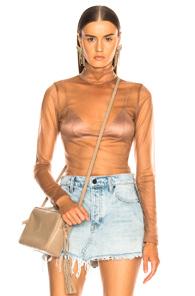 Sablyn Elsa Mesh Turtleneck In Neutrals