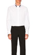 Alexander Mcqueen Plain Poplin Embellished Collar Shirt In White
