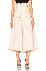 Fendi Cotton Taffeta Pants In Neutrals